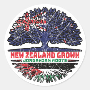 Sticker Rond Jordanian Jordan New Zealander New Zealand Tree