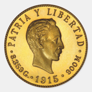 Sticker Rond Jose Marti coin