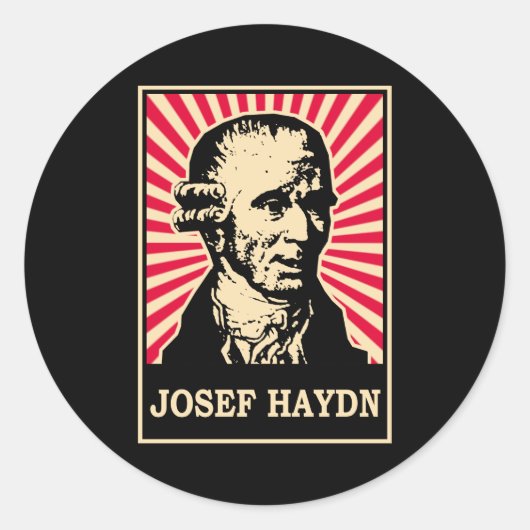 Sticker Rond Josef Haydn (Devant)