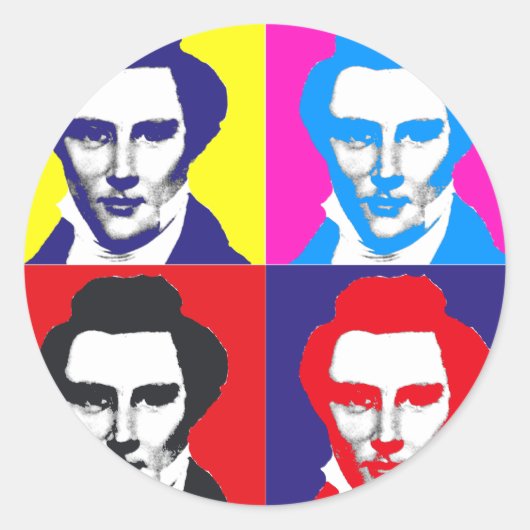 Sticker Rond Joseph Smith Pop Art (Devant)