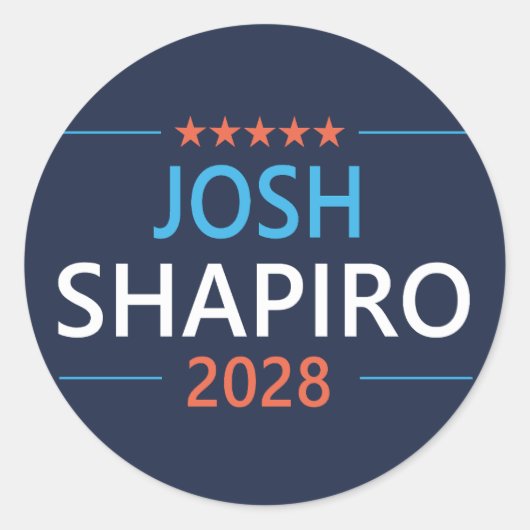 Sticker Rond Josh Shapiro 2028 (Devant)