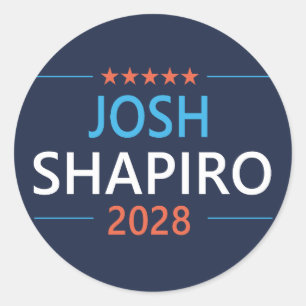 Sticker Rond Josh Shapiro 2028