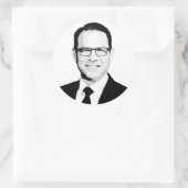 Sticker Rond Josh Shapiro Bust (Sac)