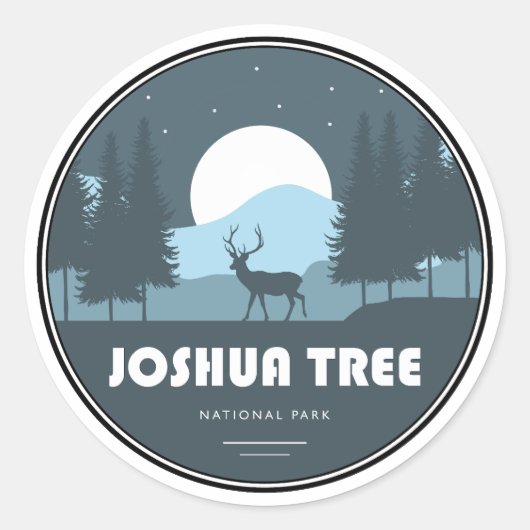 Sticker Rond Joshua Tree National Park Deer (Devant)
