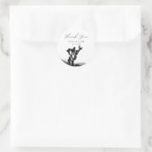 Sticker Rond Joshua Tree Wedding Favoriser Photo Merci (Sac)