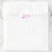 Sticker Rond Josie Classic Style Nom (Sac)