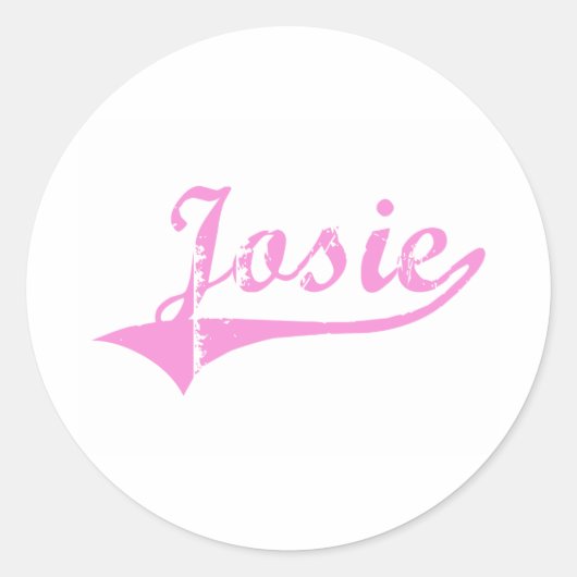 Sticker Rond Josie Classic Style Nom (Devant)