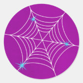 Sticker Rond Jote Halloween Spiderweb violet (Devant)