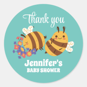 Sticker Rond Jote Miel Bee Anniversaire Baby shower