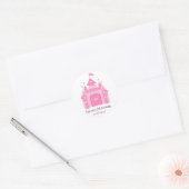 Sticker Rond Jote Pink Castle Princess Anniversaire (Enveloppe)