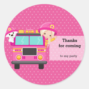 Sticker Rond Jote pompier