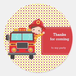 Sticker Rond Jote pompier