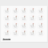 Sticker Rond Jote pompier Baby shower Favoriser (Feuille)
