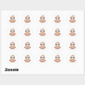 Sticker Rond Jote Sloth Yoga (Feuille)