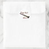 Sticker Rond Joue bien avec d'autres Clarinet (Sac)