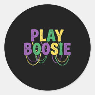 Sticker Rond Jouer Boosie Beads Mardi Gras