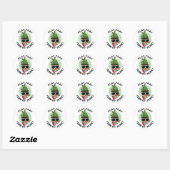 Sticker Rond Jouer Ce Puzzle Plante Drôle De Musique Fern (Feuille)