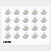 Sticker Rond Jouer dans l'eau (Feuille)