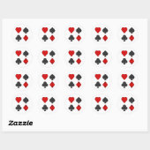 Sticker Rond Jouer des combinaisons de cartes : (Feuille)