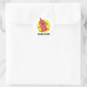Sticker Rond Jouer Ketchup Funny Sauce Pun (Sac)