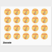 Sticker Rond Jouer T-shirts et cadeaux de bal (Feuille)