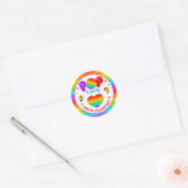 Sticker Rond Jouet anti-stress Pop It arc-en-ciel pour annivers (Enveloppe)