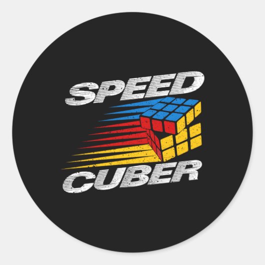 Sticker Rond Jouet Compétitif de puzzle Cube Speed Cuber Hobby (Devant)
