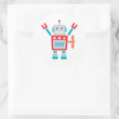 Sticker Rond Jouet Robot vintage Pour Enfants (Sac)