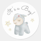 Sticker Rond Jouets Pastel Plush C'est un garçon (Devant)