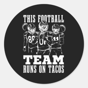 Sticker Rond Joueur américain de football Football Taco