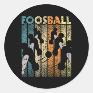 Sticker Rond Joueur de baby-foot rétro vintage Table de footbal