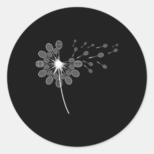 Sticker Rond Joueur de badminton Dandelion Badminton Racket