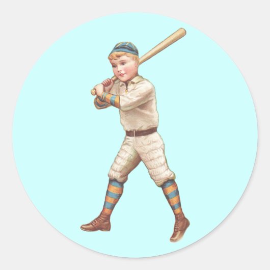 Sticker Rond Joueur de baseball (Devant)