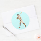 Sticker Rond Joueur de baseball (Enveloppe)