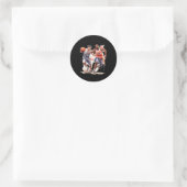Sticker Rond Joueur De Basket (Sac)
