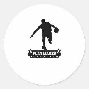 Sticker Rond Joueur de basket-ball