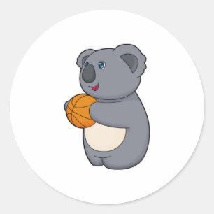 Sticker Rond Joueur de basket-ball de Koala