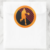 Sticker Rond Joueur de basket-ball Gold (Sac)