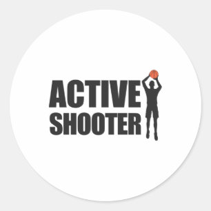 Sticker Rond Joueur de basketball de tir actif Basketball actif