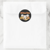 Sticker Rond joueur de bunco chaud (Sac)