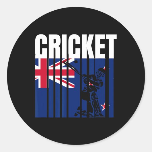Sticker Rond Joueur de cricket 4 (Devant)