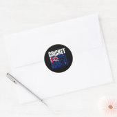 Sticker Rond Joueur de cricket 4 (Enveloppe)