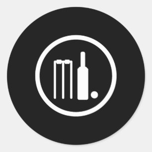 Sticker Rond Joueur de cricket Joueurs de cricket Inde Pakistan