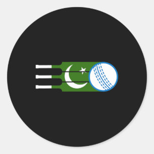Sticker Rond Joueur de cricket pakistanais Fans de cricket Paki