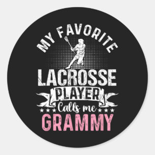 Sticker Rond Joueur de crosse favori m'appelle Grammy Funny