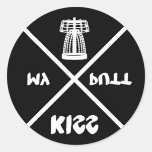 Sticker Rond Joueur de Disc Golf Embrasse Mon Putt - Frolf Fris
