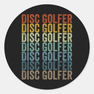 Sticker Rond Joueur de disque golf Disque golf Golf de disque 