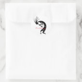 Sticker Rond Joueur de flûte Kokopelli Thunder_Cove (Sac)