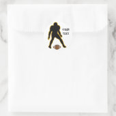 Sticker Rond joueur de football (Sac)