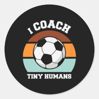 Sticker Rond Joueur de football Clic Coach Tiny Humans 